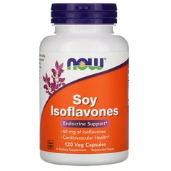 Соевые изофлавоны, Soy Isoflavones, Now Foods, 120 вегетарианских капсул