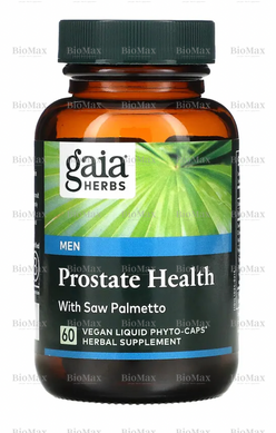 Здоровье простаты (со пальметто, зеленый чай и корень крапивы), Prostate Health, Gaia Herbs, 60 капсул