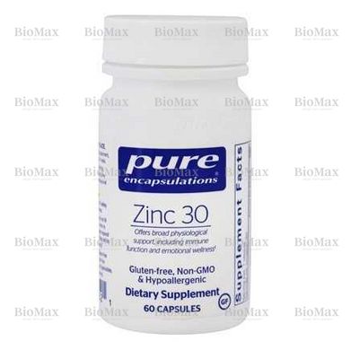 Цинк піколінат, Zinc, Pure Encapsulations, 30 мг, 60 капсул