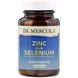 Цинк плюс селен, Zinc Plus Selenium, Dr. Mercola, 15 мг/200 мкг, 90 капсул