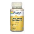 Хром пиколинат, Chromium Picolinate, Solaray, 200 мкг, 100 таблеток