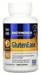 Ферменты для переваривания глютена, GlutenEase, Enzymedica, 120 капсул