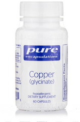Медь (глицинат), Copper (glycinate), Pure Encapsulations,  60 капсул