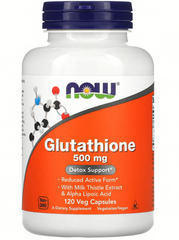 Глутатион, Glutathione, Now Foods, 500 мг, 120 вег. капсул