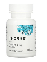 Метилфолат, 5-MTHF, Thorne Research, 5 мг, 60 капсул
