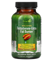 Жироспалювач з додаванням тестостерону, Testosterone-Extra Fat Burner, Irwin Naturals, 60 капсул