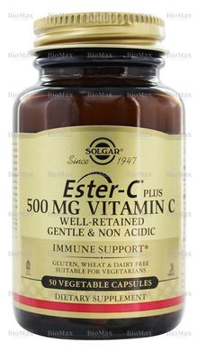 Витамин C, Ester-C Plus, Solgar, 500 мг 50 капсул