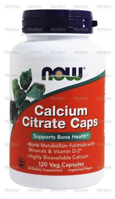 Цитрат кальцію, Calcium Citrate, Now Foods, 150 мг, 120 капсул