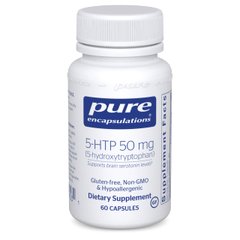 5-HTP (5-гидрокситриптофан), Pure Encapsulations, 50 мг, 60 капсул