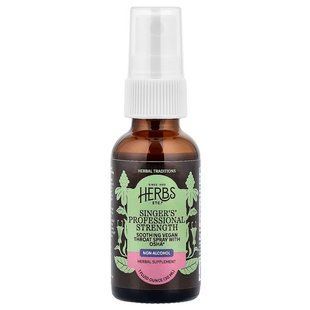 Спрей для горла заспокійливий, Singer's, Soothing Throat Spray, Herbs Etc., без спирту, професійний, 30 мл