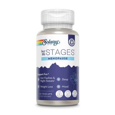 Комплекс для женщин в период менопаузы, Her Life Stages&trade; Menopause, Solaray, 60 вегетарианских капсул
