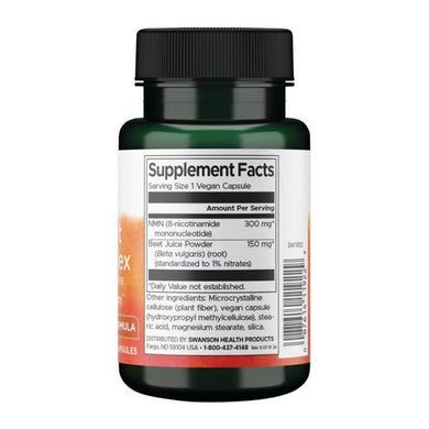 Нікотинамід мононуклеотид з буряком, NMN + Beet Root Complex, Swanson, 300 мг, 30 веганських капсул