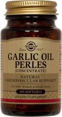 Чесночное масло, концентрат, Garlic Oil Perles, Solgar, 500 мг, 100 капсул