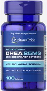 ДГЕА (дегідроепіандростерон), DHEA, Puritan's Pride, 25 мг, 100 таблеток
