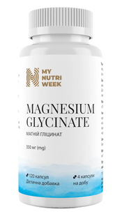 Магній гліцинат, Magnesium Glycinate, My Nutrі Week, 120 капсул