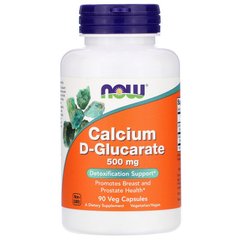 Глюкорат кальция, Calcium D-Glucarate, Now Foods, 500 мг, 90 капсул