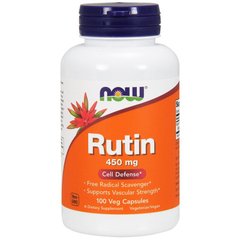 Антиоксидант Рутин, Rutin, Now Foods, 450 мг, 100 капсул