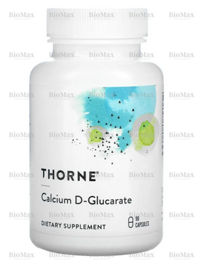 Кальций глюкарат, 500 мг, Calcium D-Glucarate, Thorne Research, 90 капсул