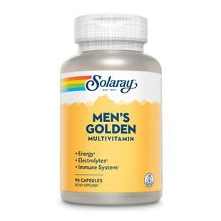 Мультивітаміни для чоловіків, Men's Golden Multivitamin, Solaray, 90 капсул
