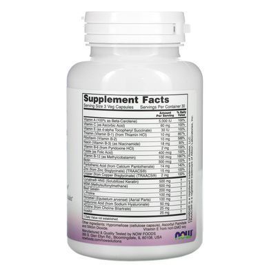 Витамины для кожи, волос и ногтей, Hair, Skin & Nails, Now Foods, 90 капсул