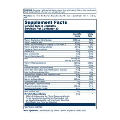 Мультивітаміни для чоловіків, Men's Golden Multivitamin, Solaray, 90 капсул