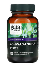 Ашваганда корень, Ashwagandha, Gaia Herbs, 350 мг, 60 капсул