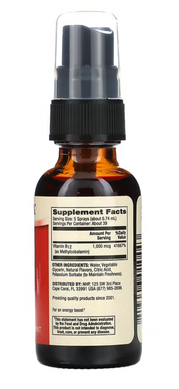 Вітамін В-12, метилкобаламін, Vitamin B12 Energy Booster, Dr. Mercola, смак ожини, спрей, 29 мл