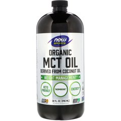 Органическое масло MCT, Organic MCT Oil, Now Foods, 946 мл