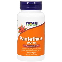 Пантетин, Pantethine, Now Foods, 300 мг, 60 капсул