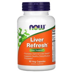 Детоксикатор и регенератор печени, Liver Refresh, Now Foods, 90 капсул