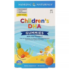 Риб'ячий жир для дітей, Children's DHA Gummies, Nordic Naturals, 600 мг, 30 жувальних цукерок