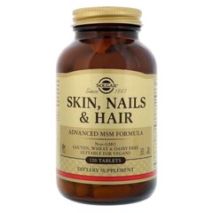 Вітаміни для волосся, шкіри і нігтів, Skin, Nails, Hair, Solgar, 120 таблеток
