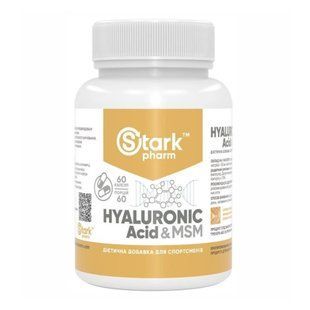 Гиалуроновая кислота с МСМ, Hyaluronic Acid & MSM, Stark Pharm, 50 мг, 60 капсул