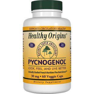Пикногенол, Pycnogenol, Healthy Origins, 30 мг, 60 капсул