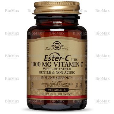 Вітамін С, Ester-C Plus, Solgar, 1000 мг, 30 таблеток