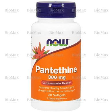Пантетін, Pantethine, Now Foods, 300 мг, 60 капсул