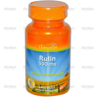Рутін, Rutin, Thompson, 500 мг, 60 таблеток