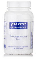 Прегненолон, Pregnenolone, Pure Encapsulations, для иммунной системы, памяти и гормонального баланса, 10 мг, 180 капсул