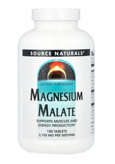 Магній малат, Magnesium Malate, Source Naturals, 1250 мг, 180 таблеток