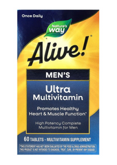 Мультивітаміни для чоловіків, Alive! Men's Multi-Vitamin, Nature's Way, 60 таблеток