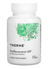Ресвератрол, птеростільбен, куркумін, PolyResveratrol-SR, Thorne Research, 60 капсул