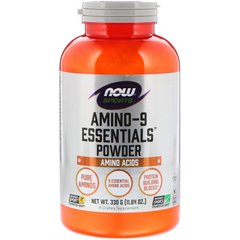 Аминокислоты в спорте, Amino-9 Essentials, Now Foods, Sports, порошок, 330 г