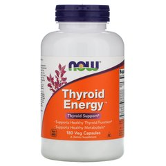 Енергія щитовидної залози, Thyroid Energy, Now Foods, 180 капсул
