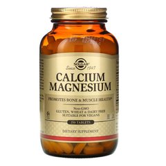 Кальцій і магній, Calcium Magnesium, Solgar, 250 таблеток