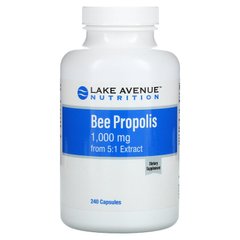 Пчелиный прополис, Bee Propolis, 5: 1 экстракт, Lake Avenue Nutrition, 1000 мг, 240 вегетарианских капсул