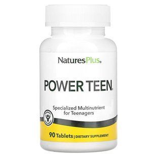 Мультивітаміни для підлітків, Power Teen, Nature's Plus, Source of Life, 90 таблеток
