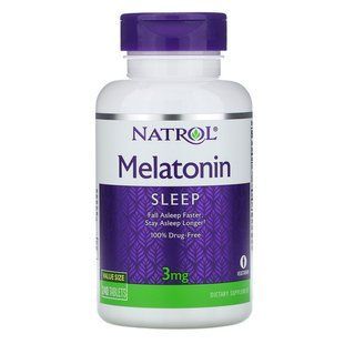 Мелатонин, Melatonin, Natrol, 3 мг, 240 таблеток