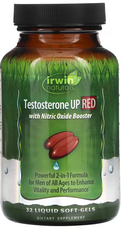 Підвищення рівня тестостерону з бустером оксиду азоту, Testosterone UP Red, Irwin Naturals, 32 капсули