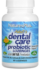 Пробиотик по уходу за зубами для взрослых, (Dental Care), Nature's Plus, 60 леденцов со вкусом мяты