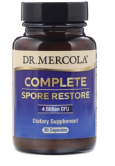 Лікувальні гриби та пробіотики, Complete Spore Restore, Dr. Mercola, повне відновлення, 30 капсул